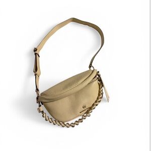 Michael Kors Tan Pebbled Leather Crossbody with Chain Strap